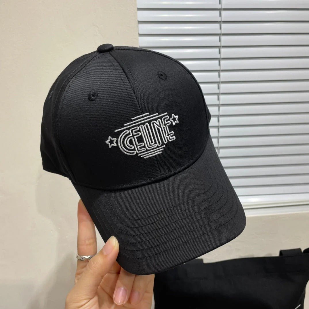Celine 25S Black Canvas Baseball Cap - Image 5