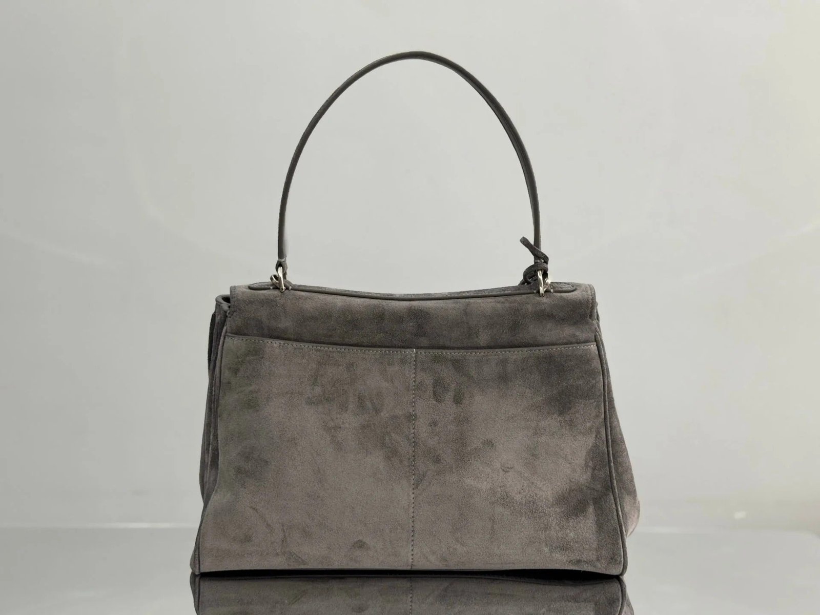 Alternative view of Balenciaga Rodeo Gray Suede 35cm