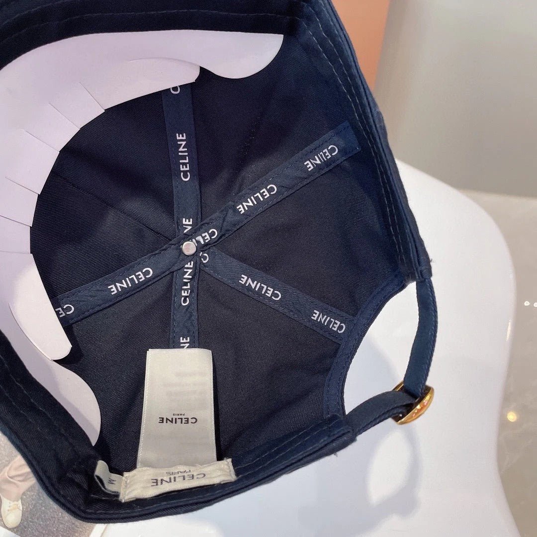 Celine Triomphe Black Canvas Baseball Cap - Image 7