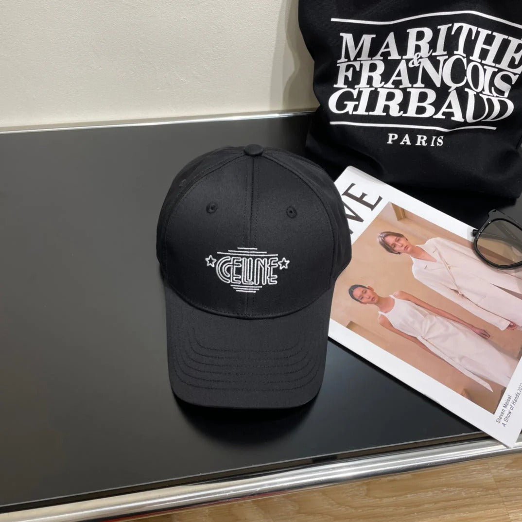 Celine 25S Black Canvas Baseball Cap