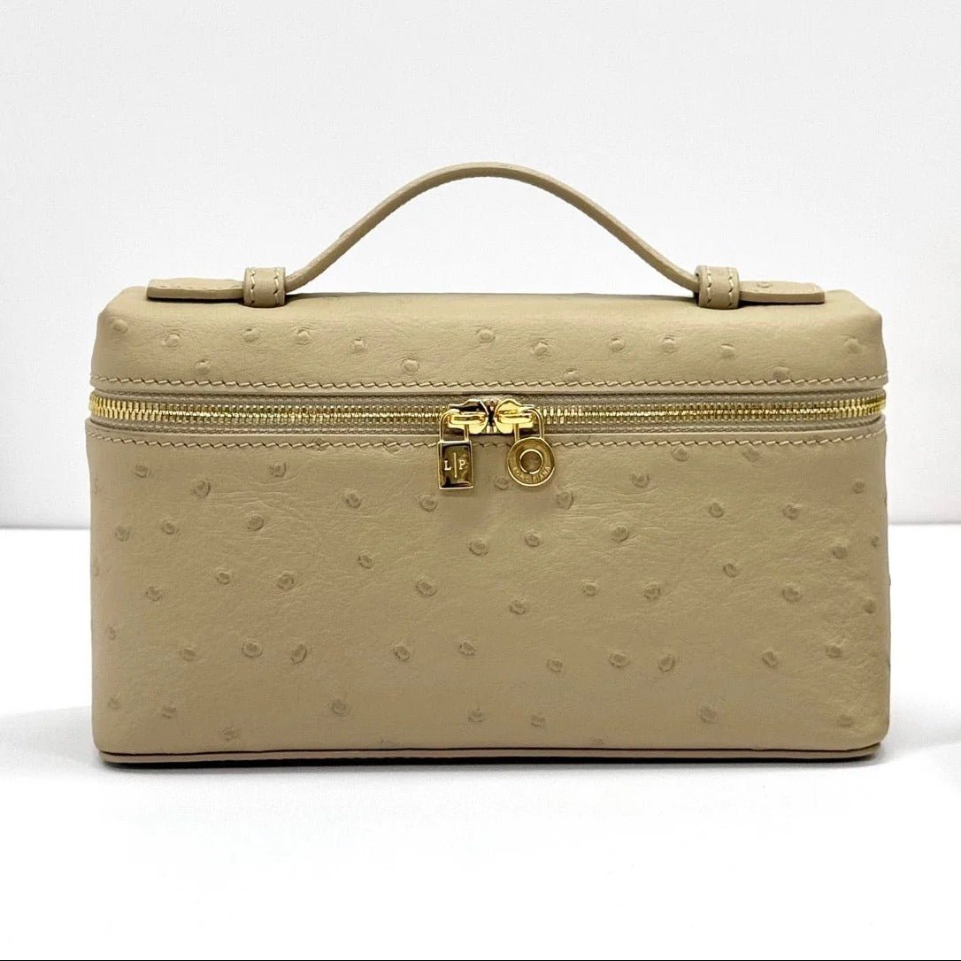 Loro Piana Extra Beige Ostrich Case