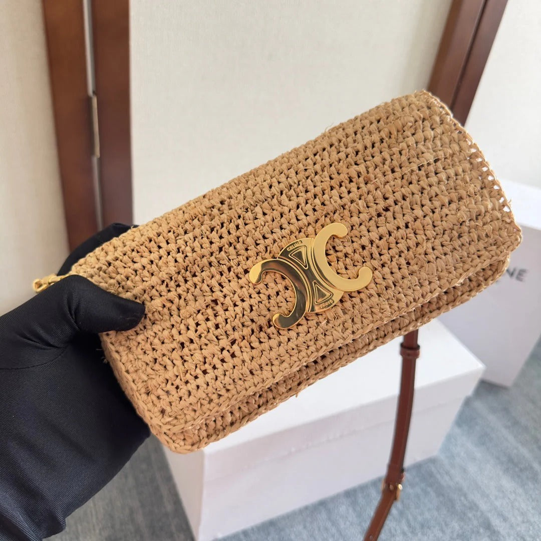 Alternative view of Celine Multi 23 Brown Raffia Bag