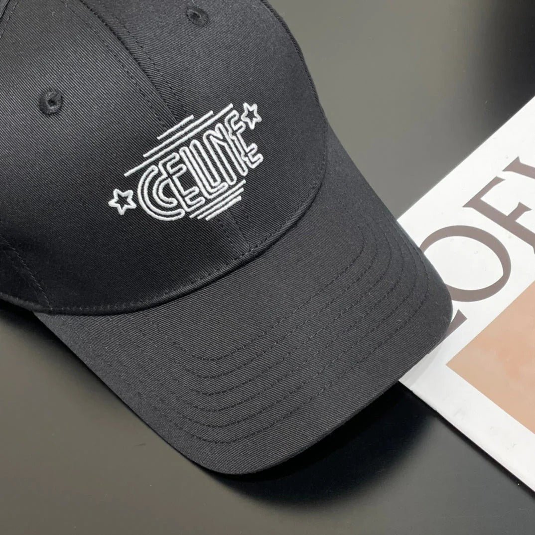 Celine 25S Black Canvas Baseball Cap - Image 7