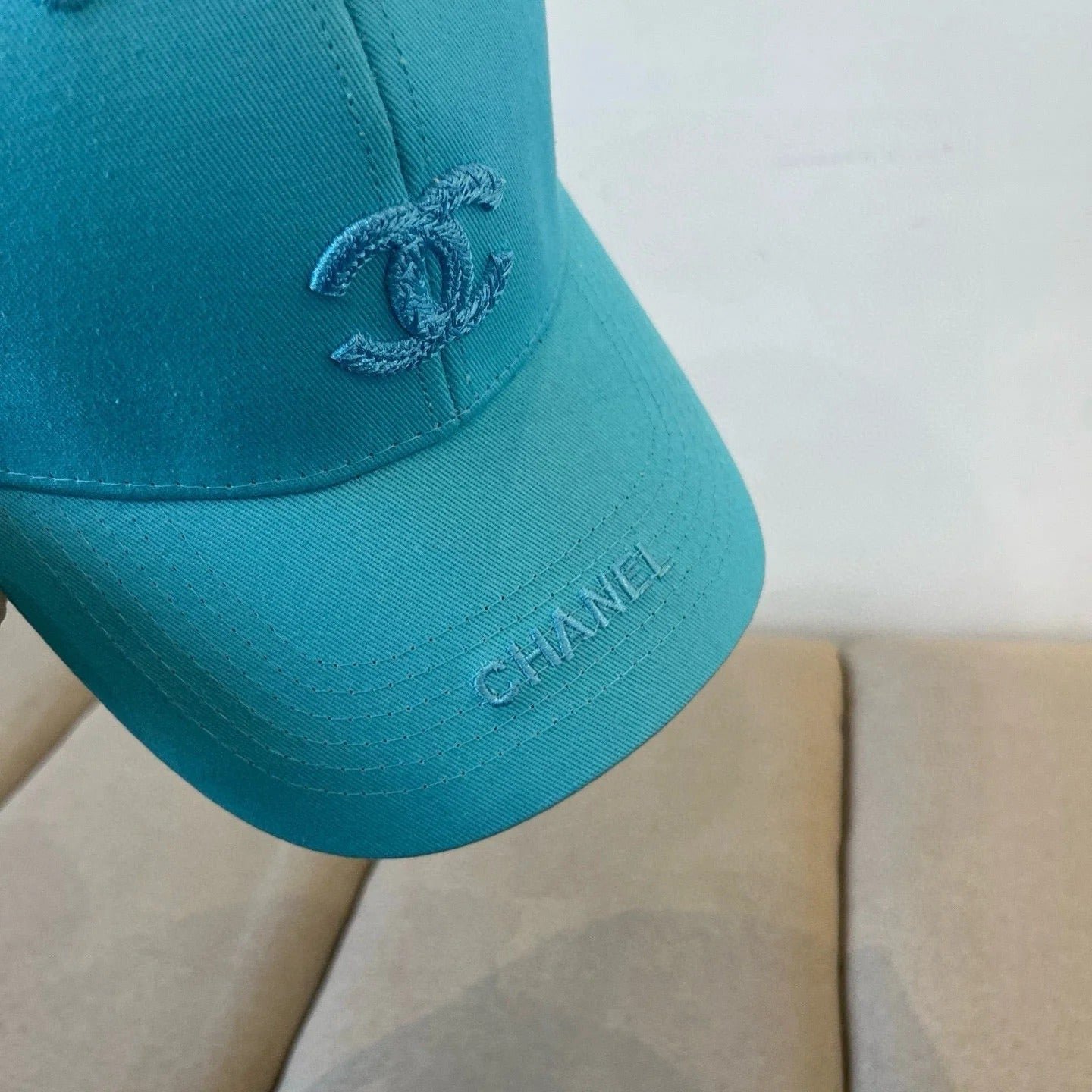 BASEBALL HAT IN BRIGHT CYAN COTTON 672892 - Image 8