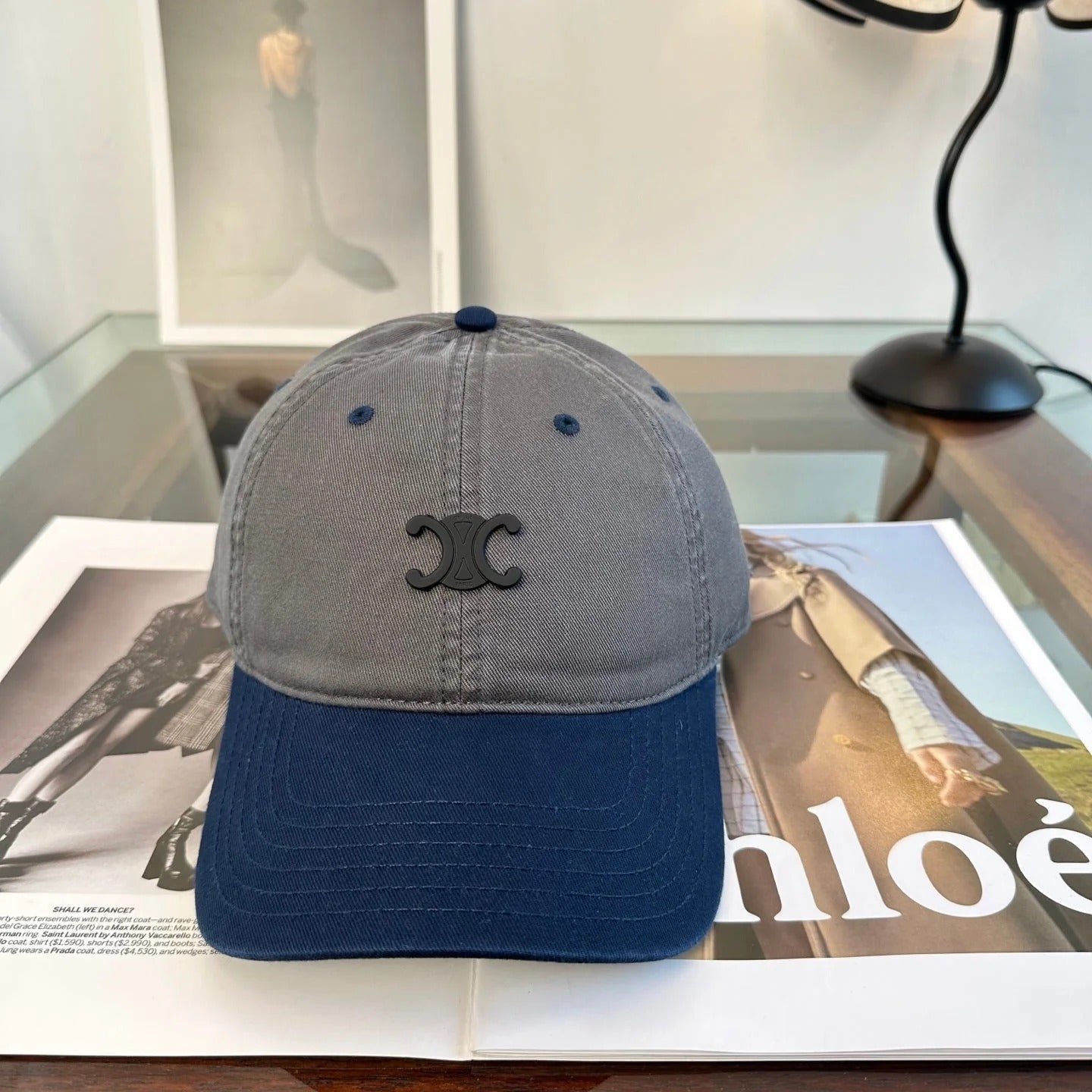 Celine Two-Tone Multi-Color Cotton Cap - Image 4