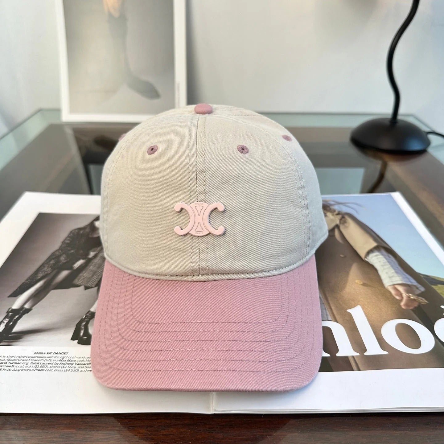 Celine Two-Tone Multi-Color Cotton Cap - Image 6