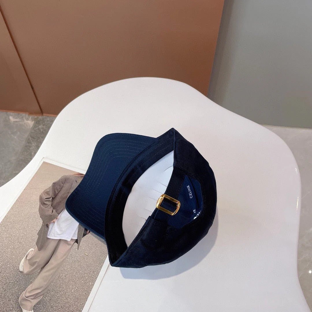 Celine Triomphe Black Canvas Baseball Cap - Image 6