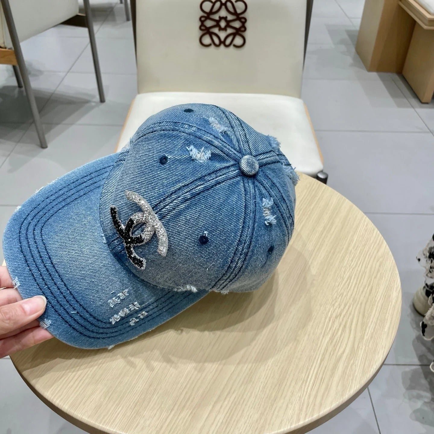 Alternative view of BASEBALL HAT WITH LOGO IN JEAN 674125