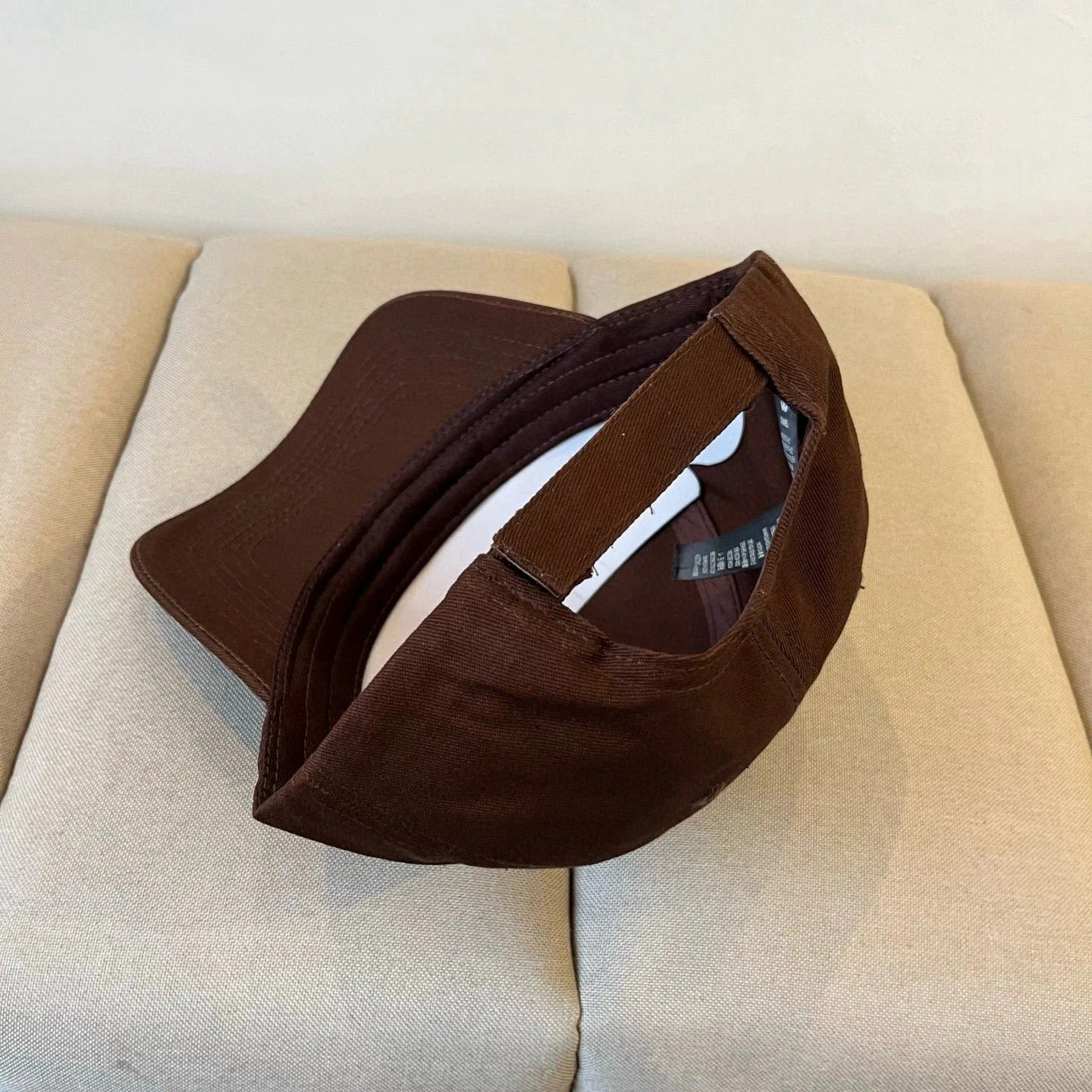 BASEBALL HAT IN DARK CHOCOLATE COTTON 672895 - Image 4