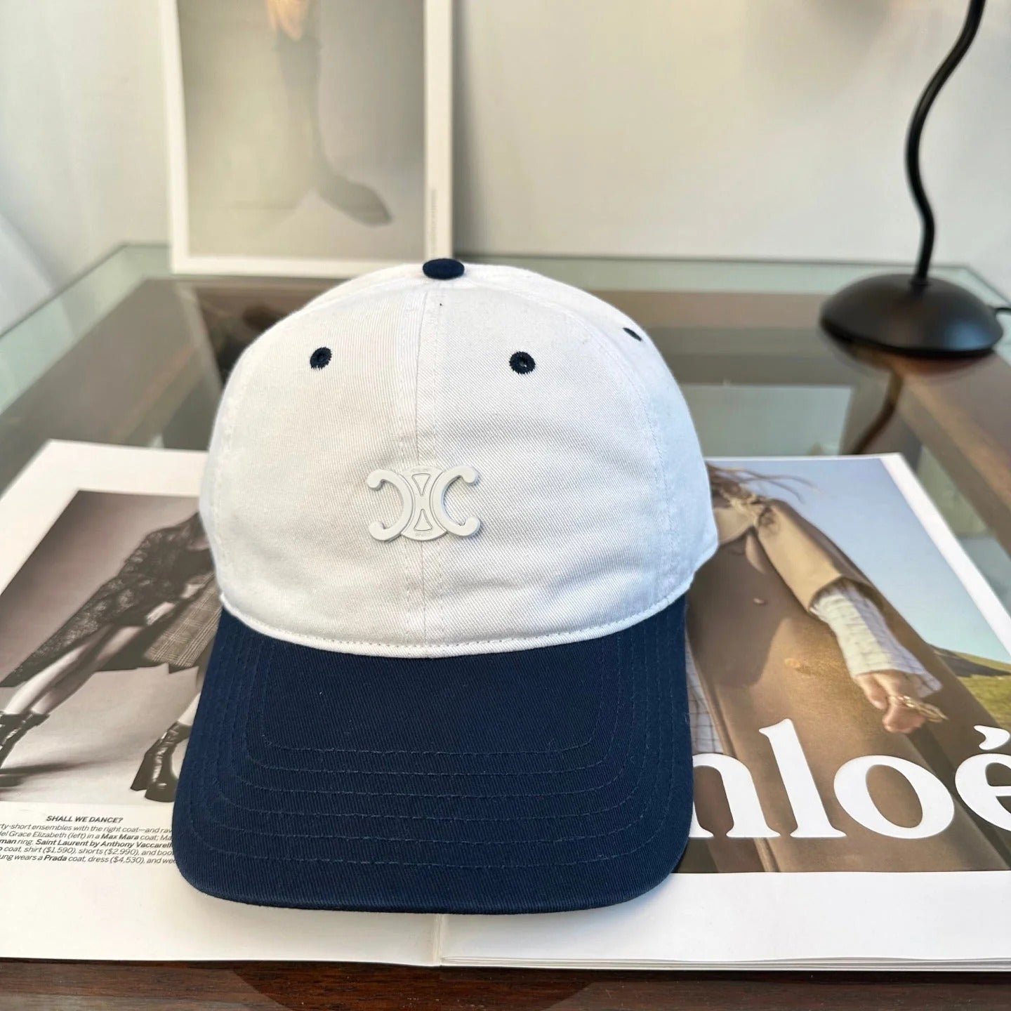 Celine Two-Tone Multi-Color Cotton Cap - Image 8