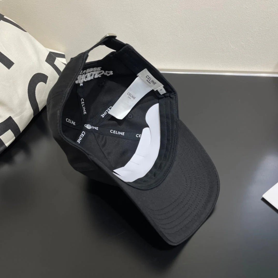 Celine 25S Black Canvas Baseball Cap - Image 3