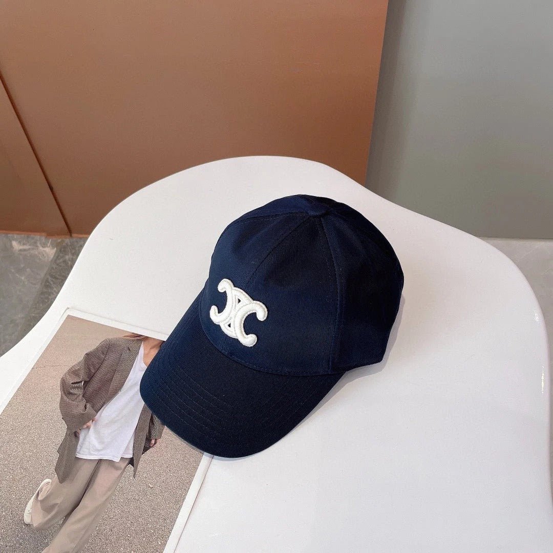 Celine Triomphe Black Canvas Baseball Cap - Image 3