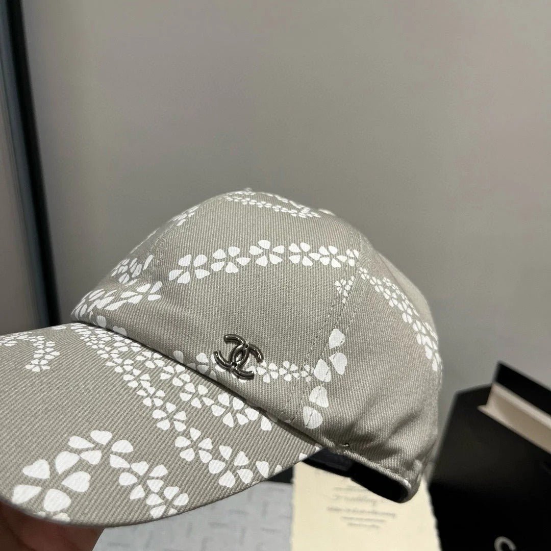 BASEBALL HAT LIGHT TAUPE WHITE PATTERN 674030 - Image 7