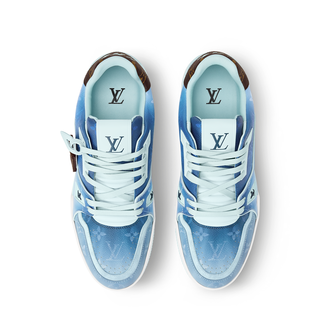 LV Trainer Sneaker Comes In Monogram-Printed Canvas Blue - Image 5