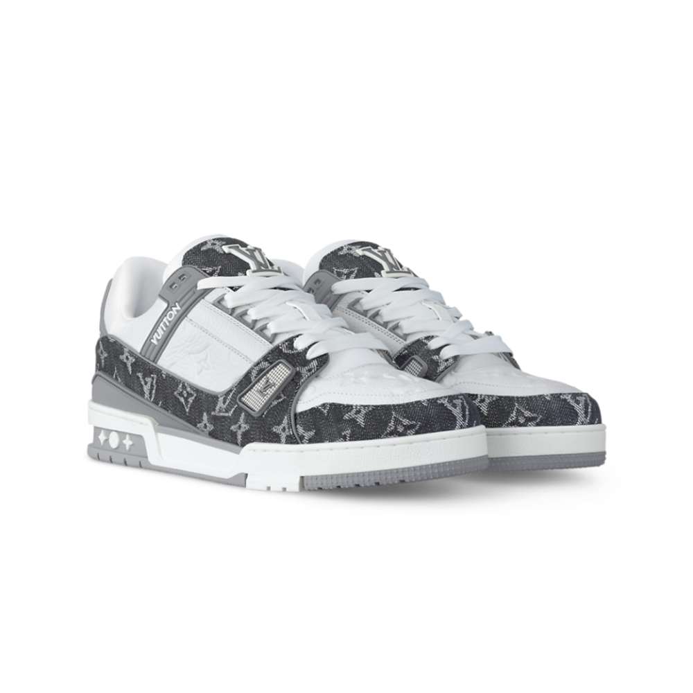 Alternative view of Louis Vuitton LV Trainer Sneaker 'Denim Monogram Grey'