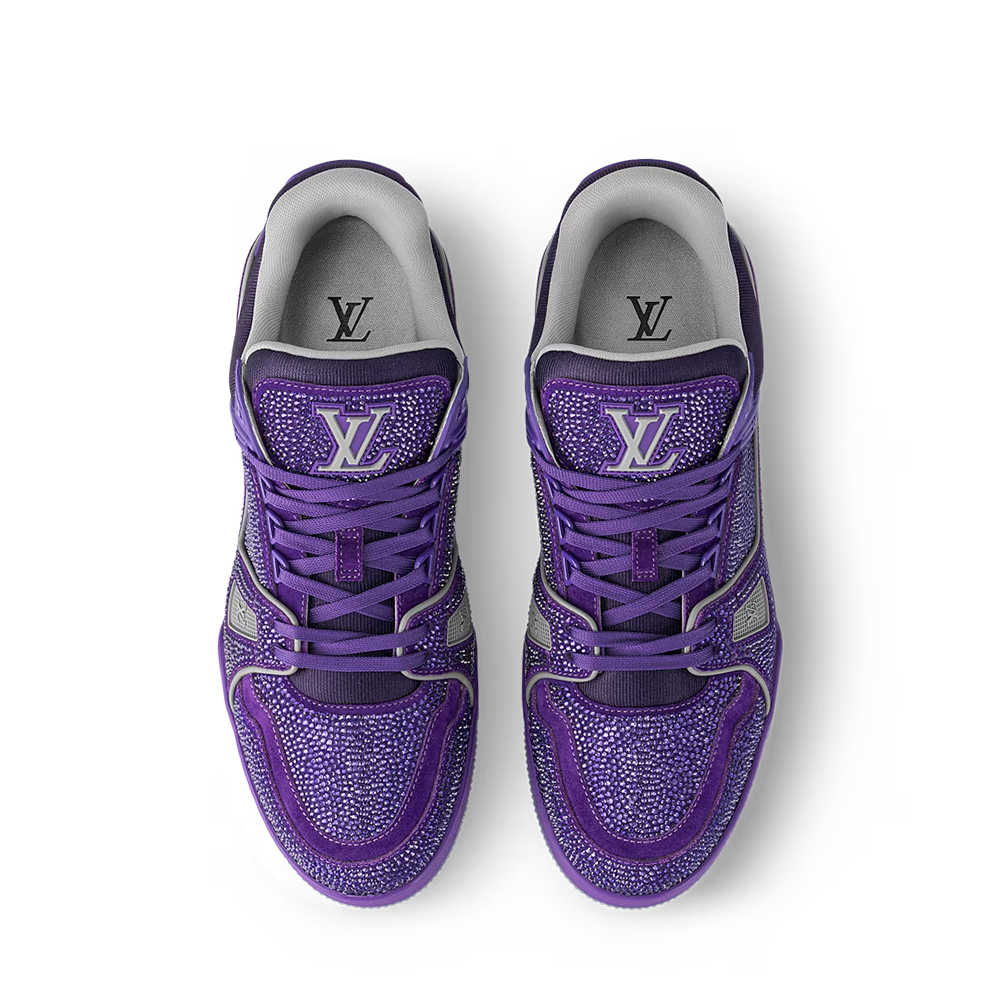 Louis Vuitton LV Trainer Sneaker 'Purple Crystals' - Image 4