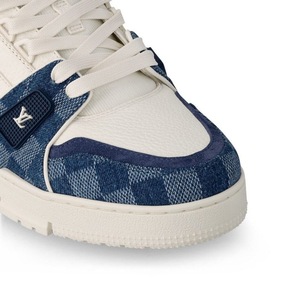 Louis Vuitton LV Trainer Sneaker 'Damier Denim Blue' - Image 5
