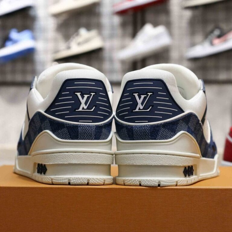 Louis Vuitton LV Trainer Sneaker 'Damier Denim Blue' - Image 8