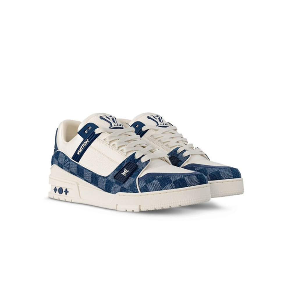 Alternative view of Louis Vuitton LV Trainer Sneaker 'Damier Denim Blue'