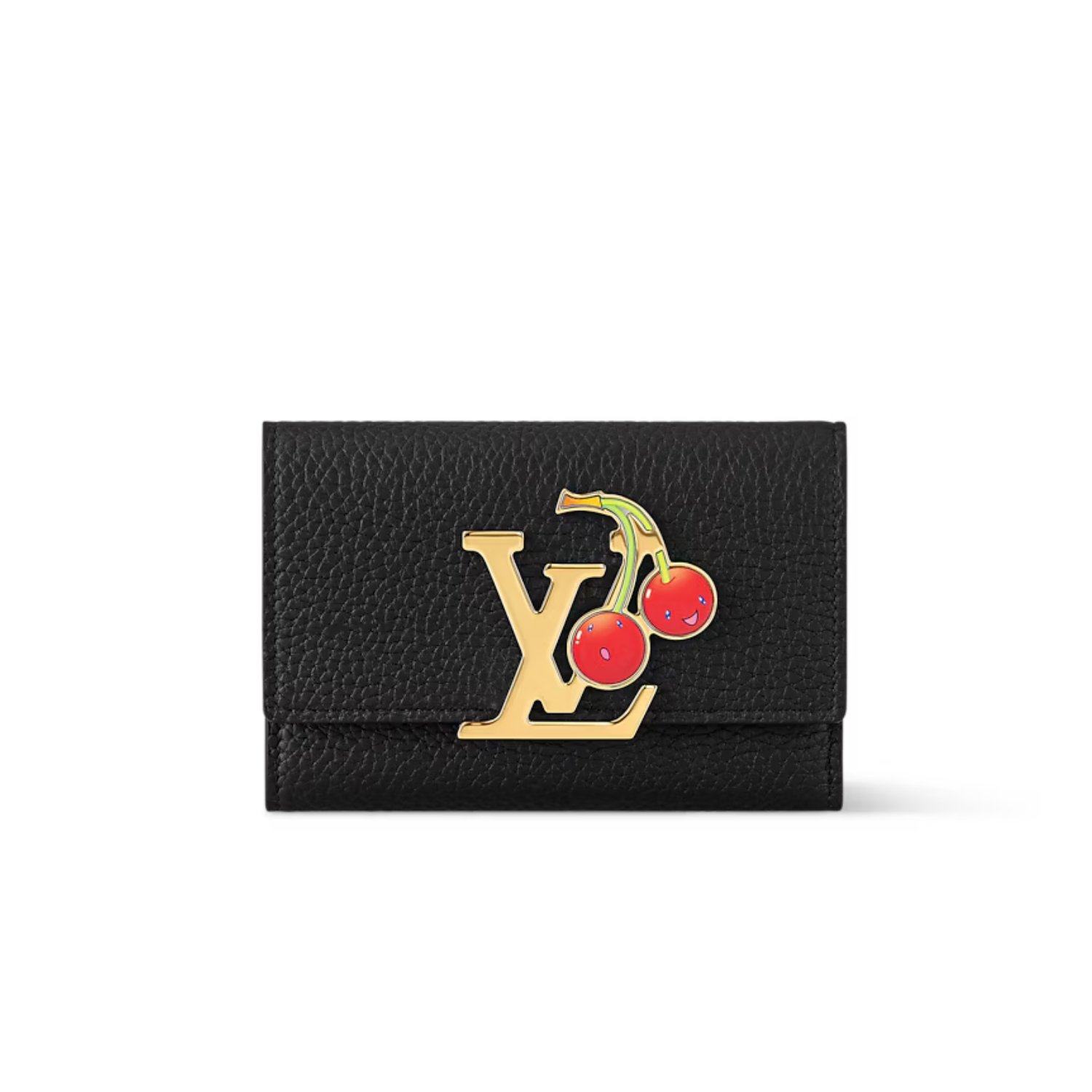 Louis Vuitton LV x TM Capucines Compact Wallet Black For Women 5.3in/13.5cm M22889 - TEMAFES