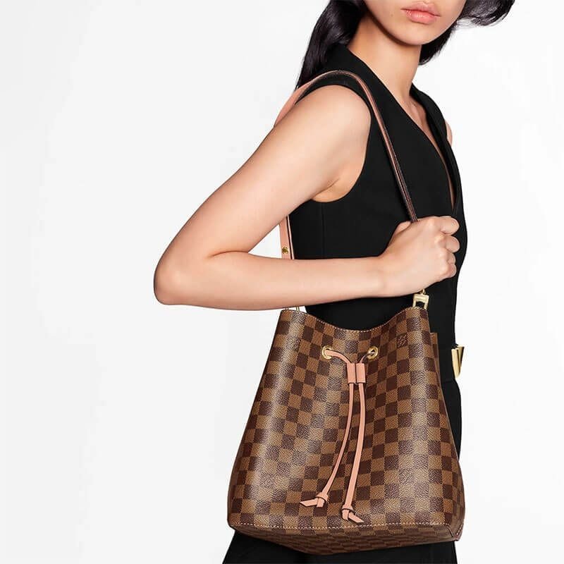 Alternative view of Louis Vuitton Noe MM Pink Damier Bucket