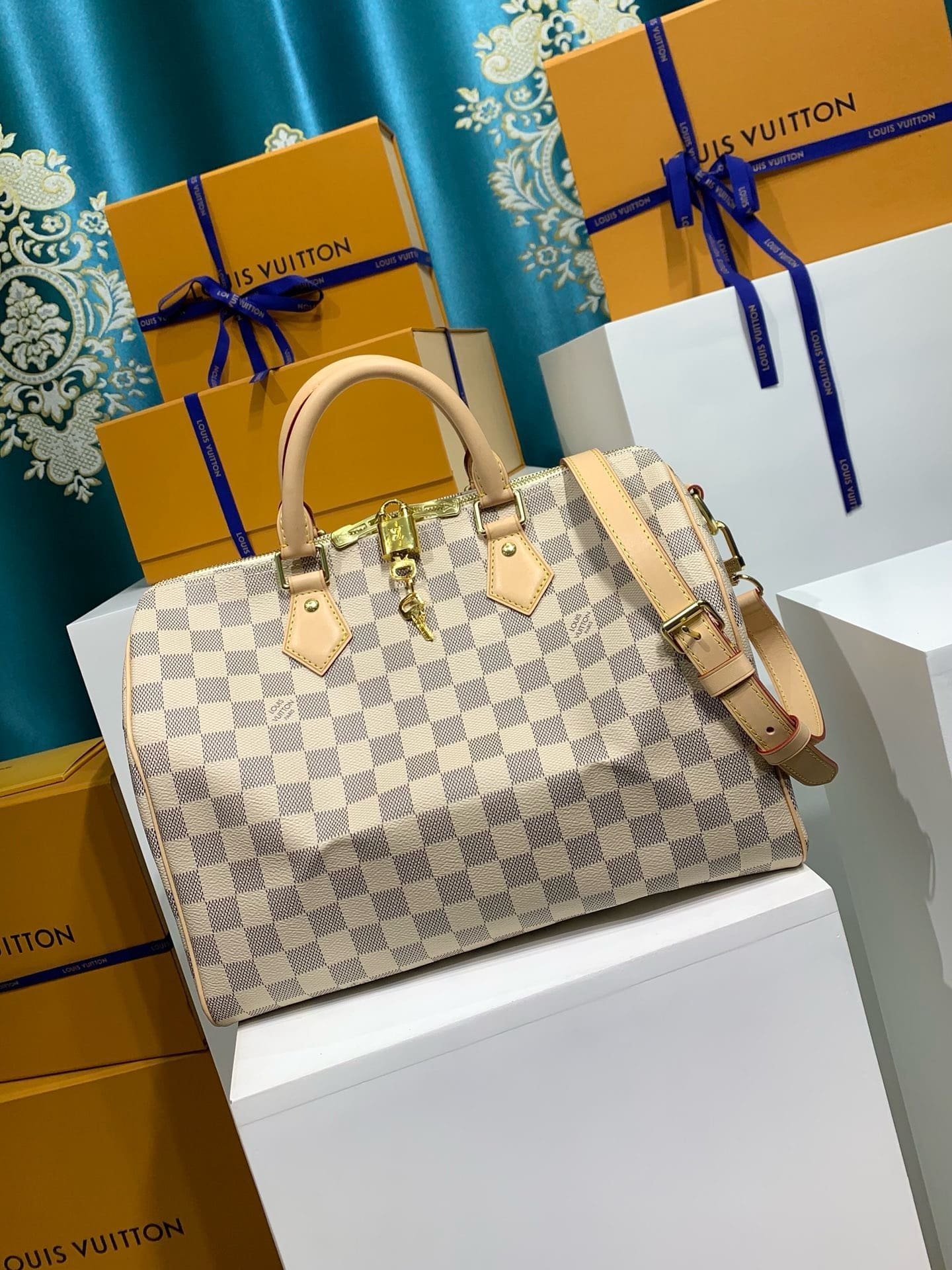 Alternative view of Louis Vuitton Damier Azur Coated Canvas