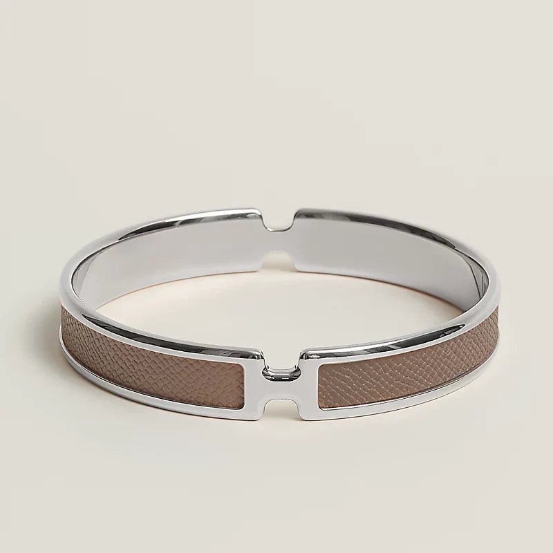 Hermès O'Kelly Etoupe Grey & Silver Bracelet