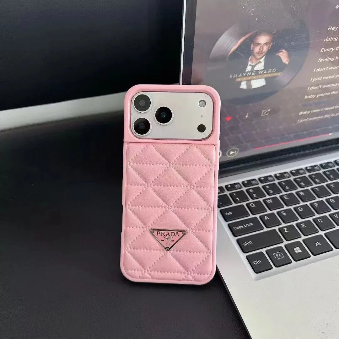 Prada Pink Quilted Leather Case