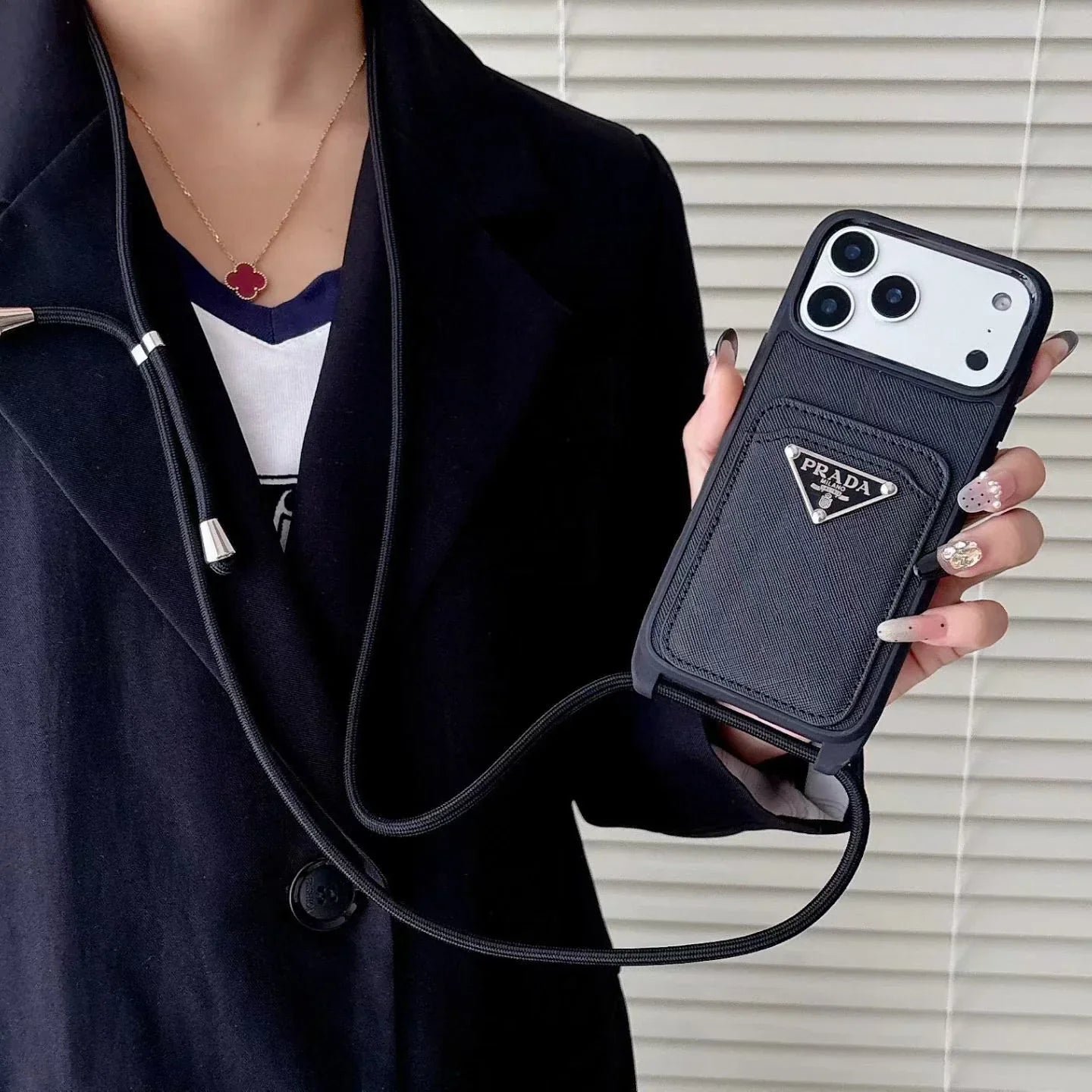 Prada Crossbody Lanyard Phone Case - Image 5