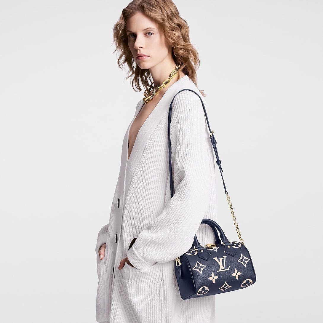 Alternative view of Louis Vuitton Speedy 20 Navy Two-Tone