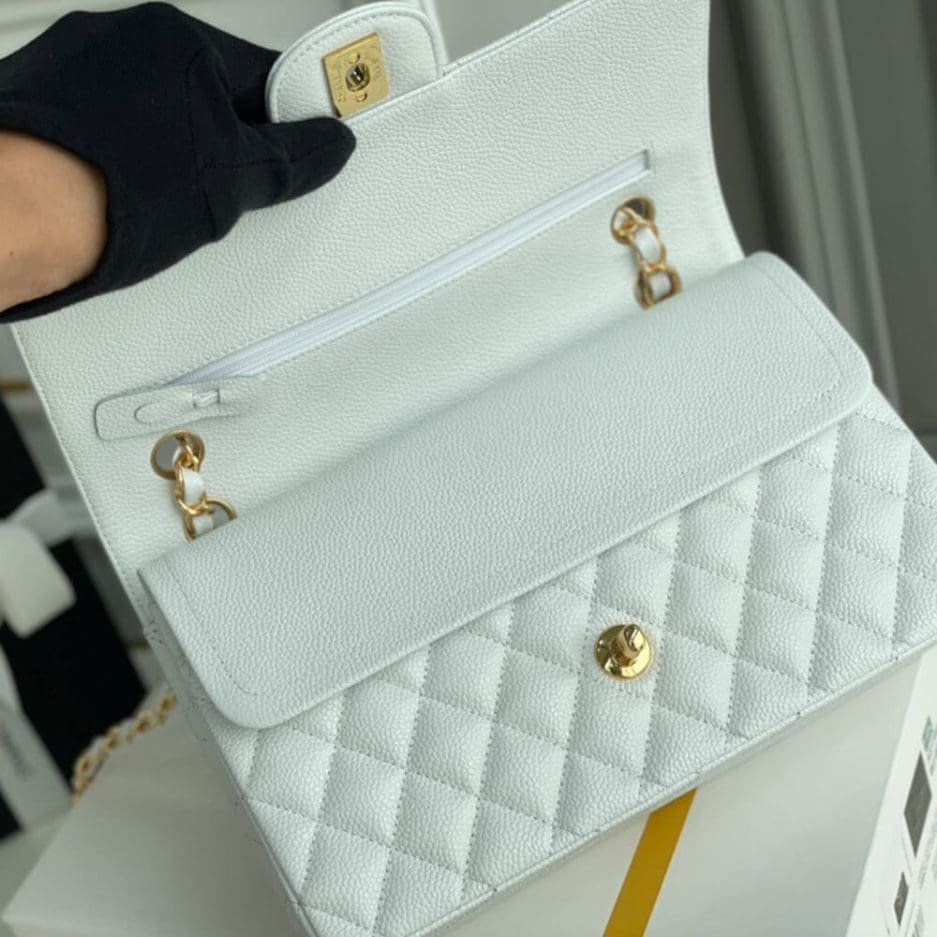 CHANEL Classic Flap Handbag GOLD METAL - Image 5