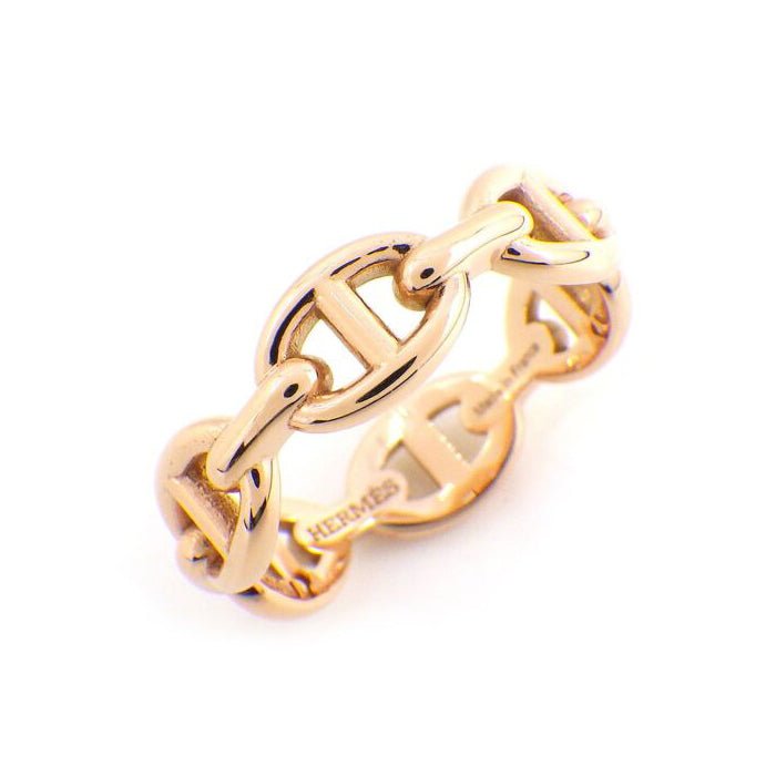 Hermès Gold Plated Chaine d'Ancre Links Ring