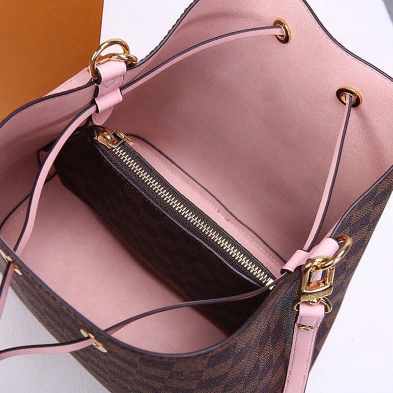 Louis Vuitton Noe MM Pink Damier Bucket - Image 7
