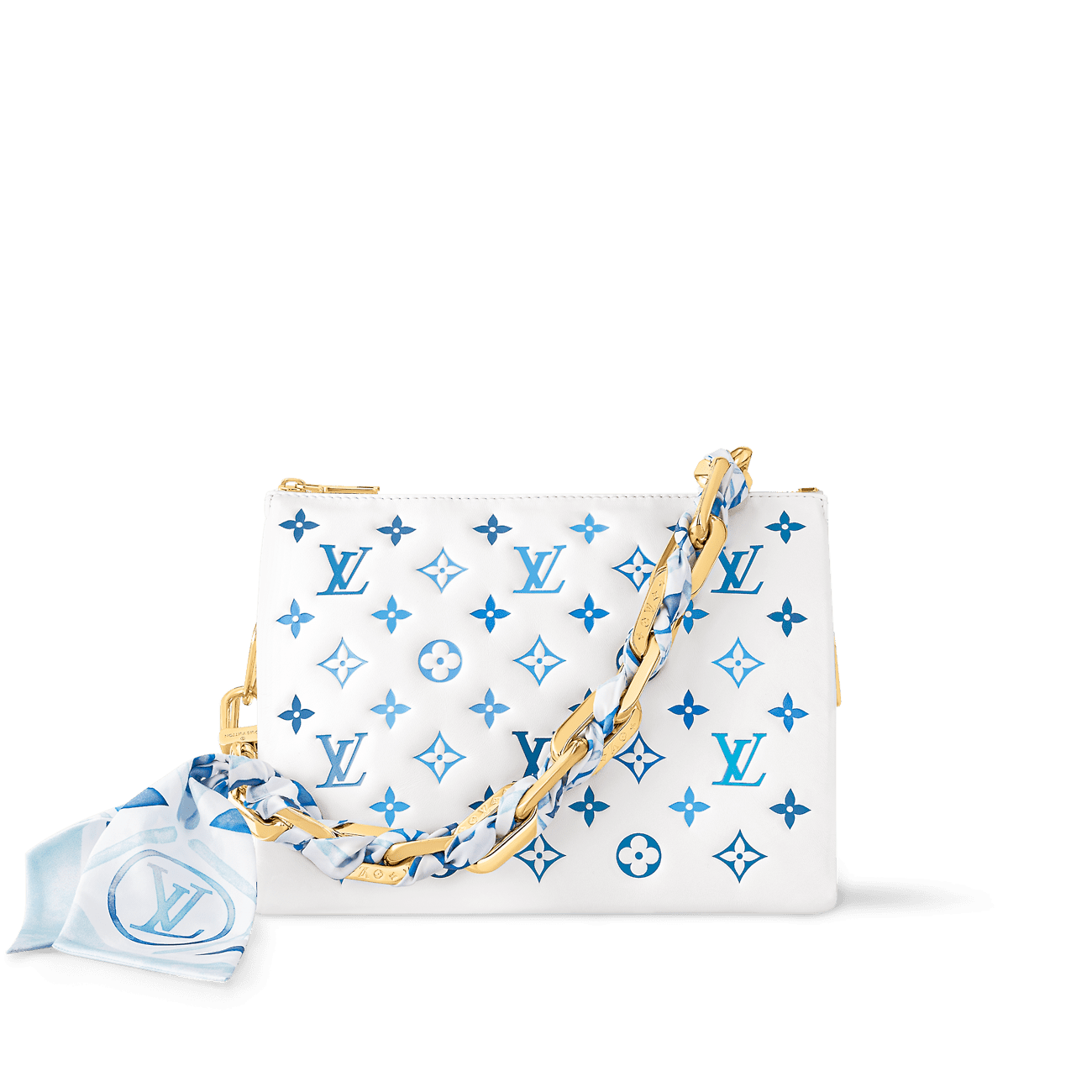 Louis Vuitton Coussin PM White Blue
