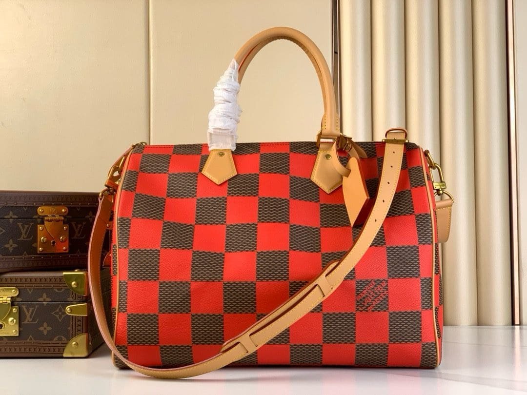 Alternative view of Louis Vuitton Speedy40 Bold Red Damier Pop Canvas