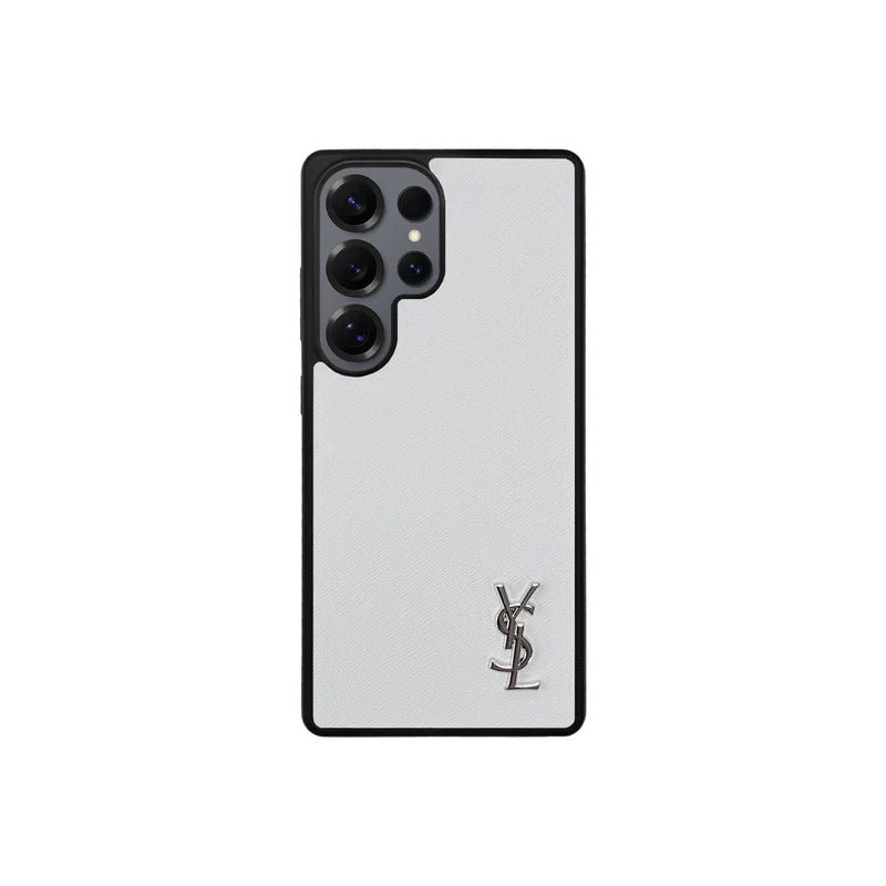 Alternative view of YSL White Leather Samsung Phone Case