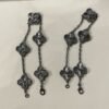 Van Cleef VA 5 Motifs Black Stone Silver Bracelet
