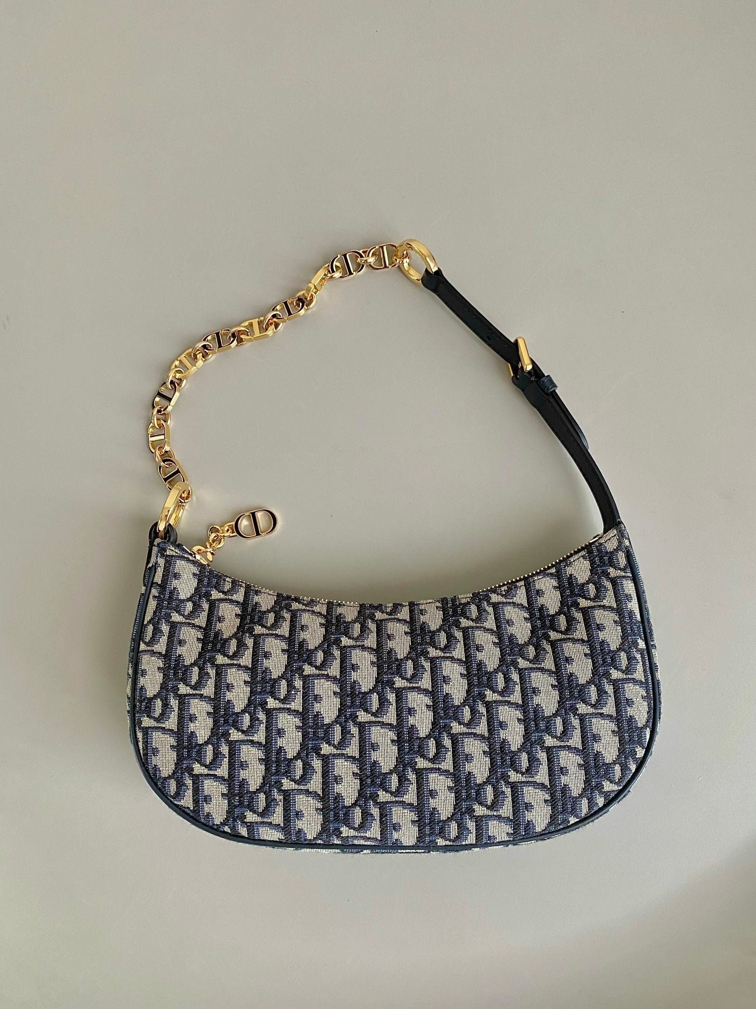 Dior Lounge Blue Oblique Jacquard Hand Bag - Image 2