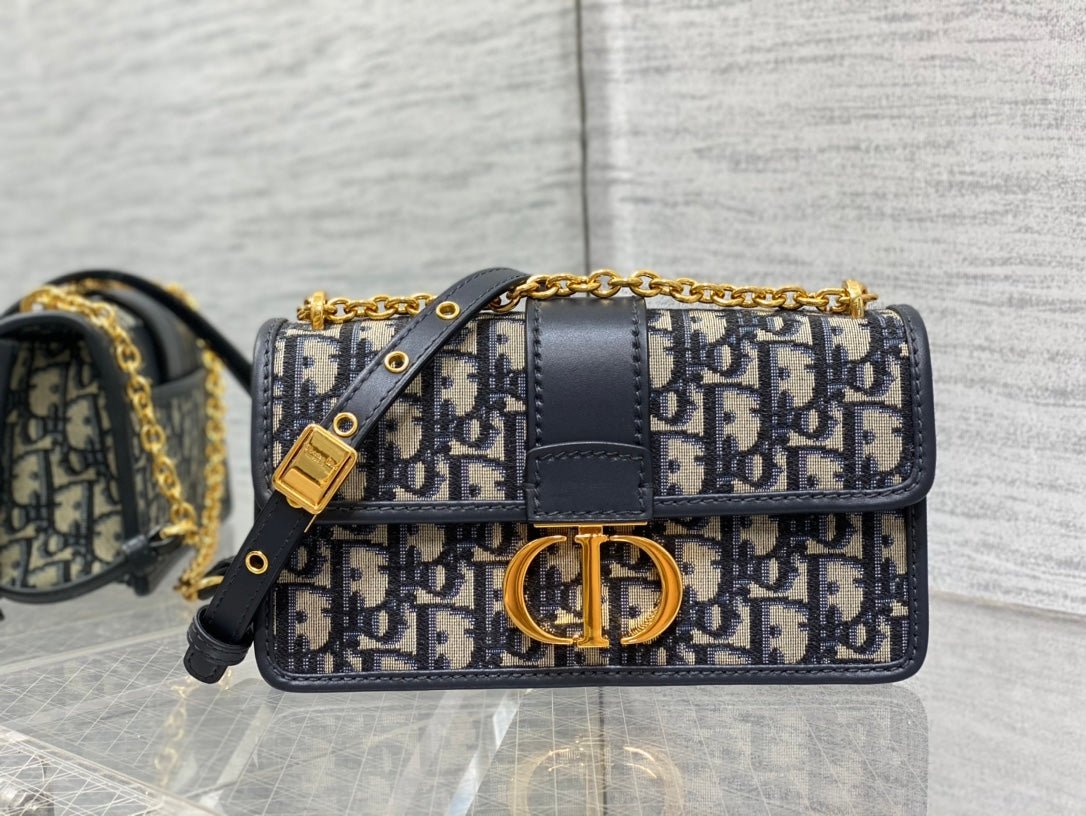 Alternative view of Dior Montaigne 21.5 Blue Oblique Jacquard Hand Bag