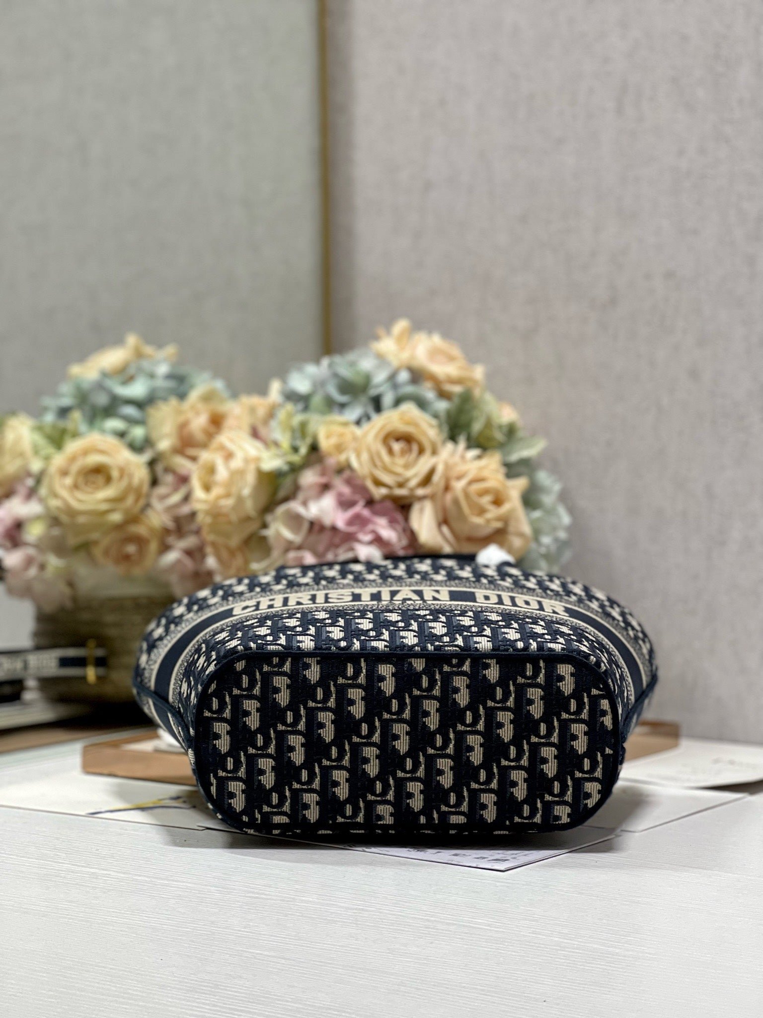 Dior New Basket Bag Blue Oblique Jacquard Hand Bag - Image 6