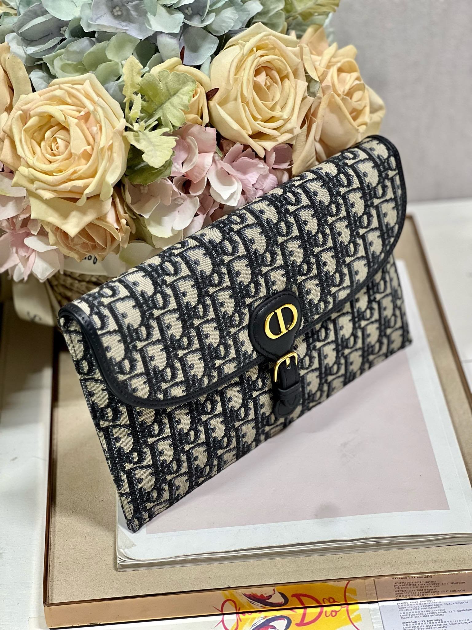 Alternative view of Dior Bobby Blue Oblique Jacquard Hand Bag