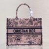 Dior Medium Book Tote Pink Botanical Embroidered Bag
