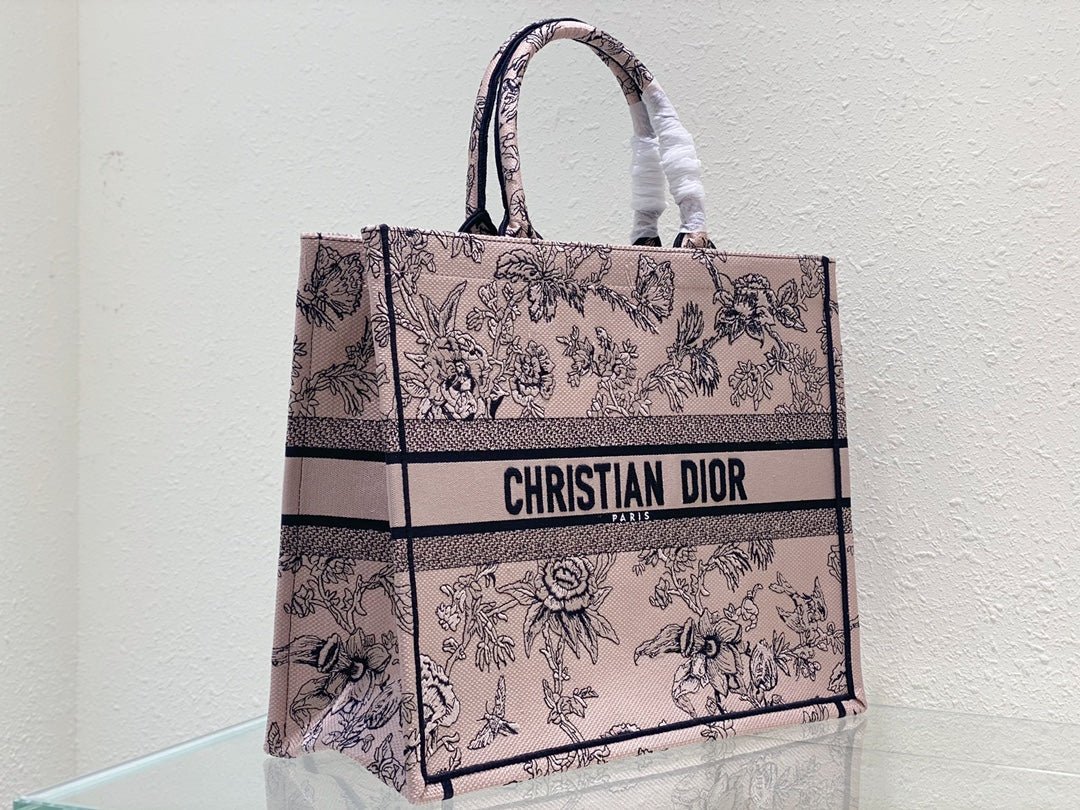 Alternative view of Dior Large Book Tote 42cm Pink Floral Bag
