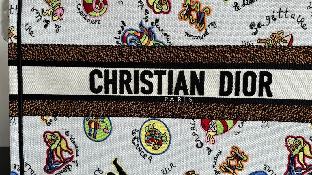 Alternative view of Dior Large Book Tote 42cm Dragon White Bag