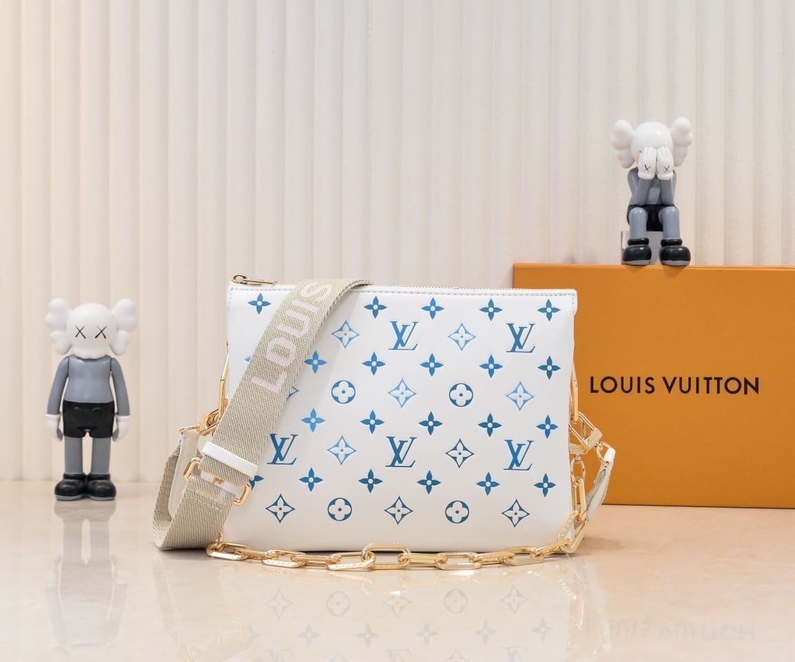 Alternative view of Louis Vuitton Coussin PM White Blue