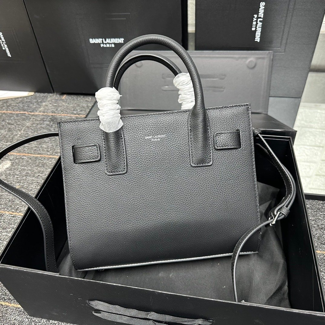 Alternative view of Saint Laurent Sac De Jour Baby In Grained Black 26Cm
