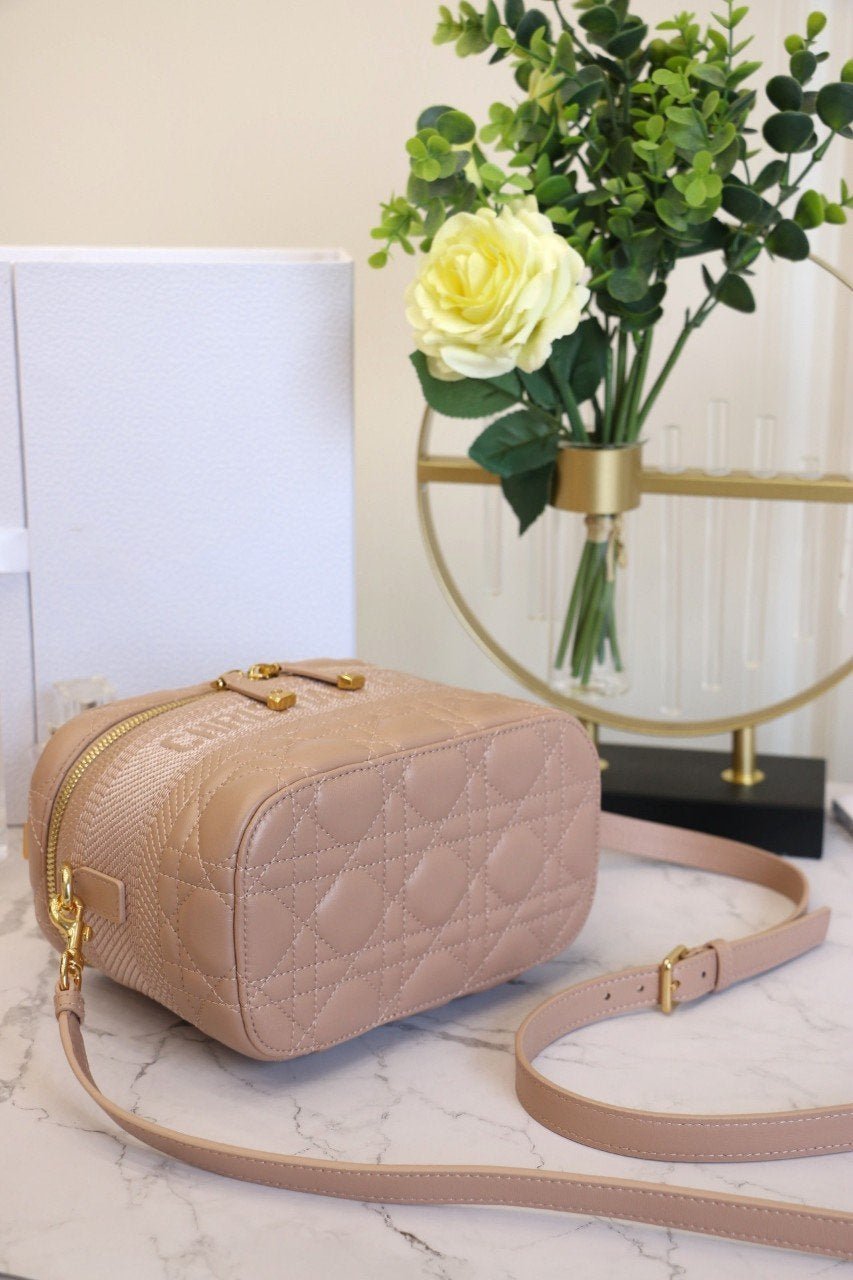 Dior Vanity Case Beige Cannage Quilted Lambskin - Image 7