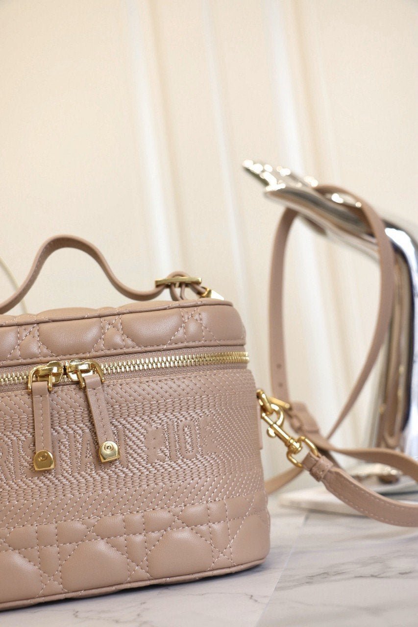 Alternative view of Dior Vanity Case Beige Cannage Quilted Lambskin