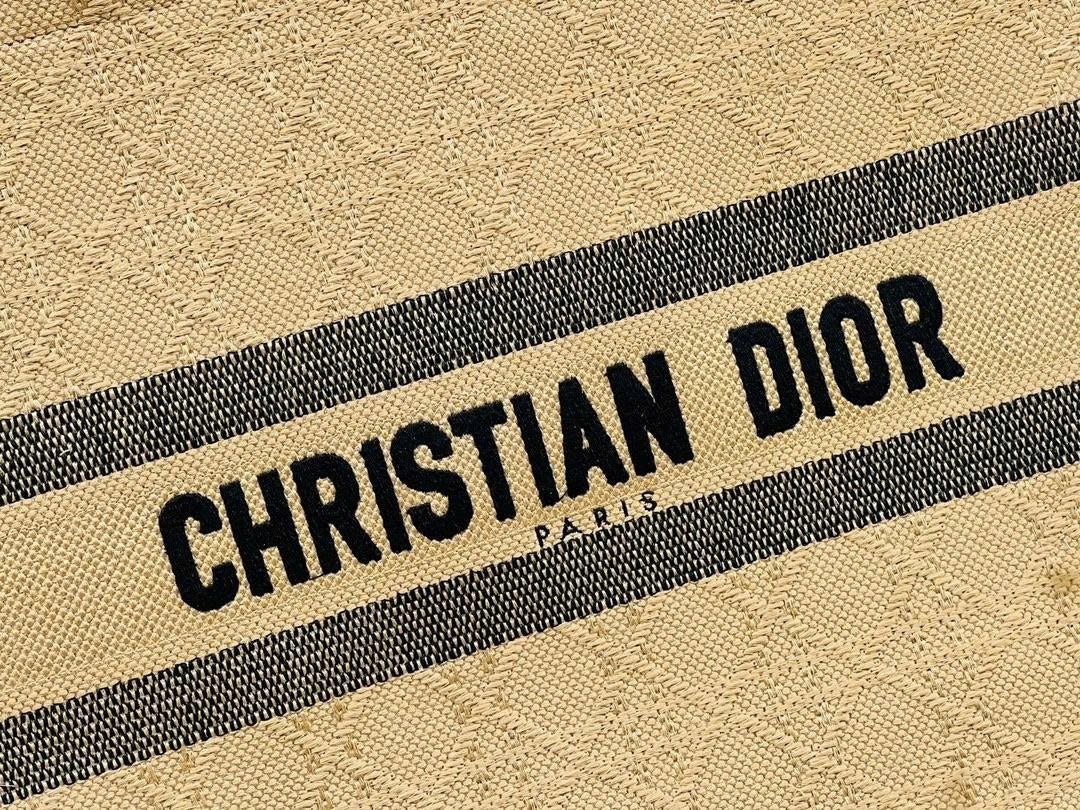Dior Book Tote Natural Beige Canvas Embroidered Tote - Image 5